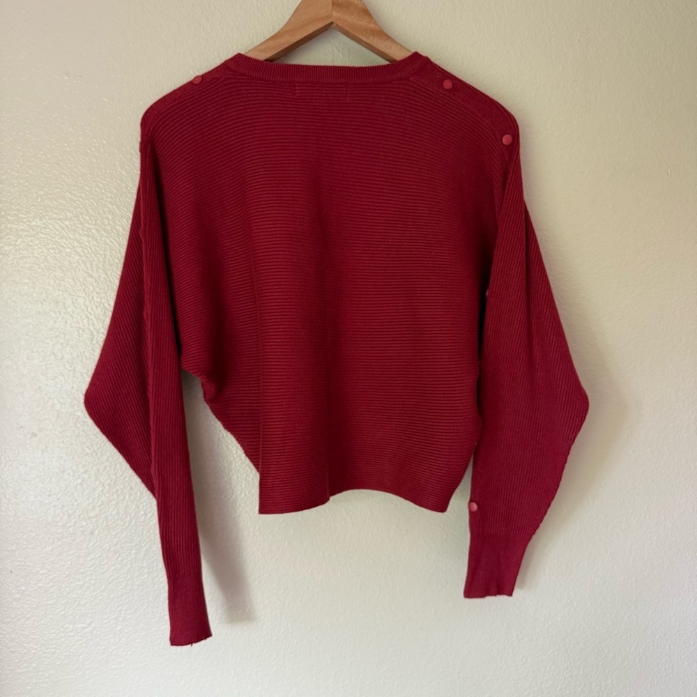 Philosophy ribbed dolman sleeve sweater with button detail - Picture 5 of 5